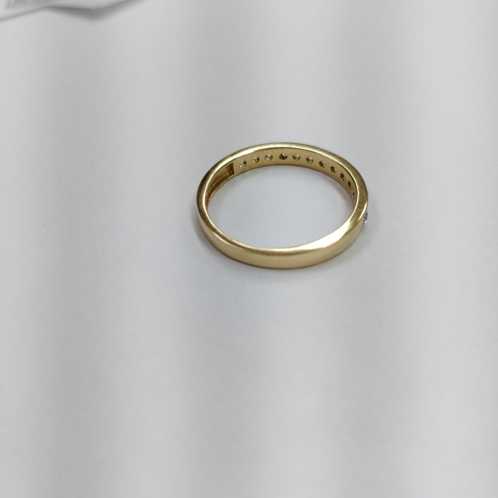 ANILLO ANILLITO C CIRCONIAS 14K 9 TALLA 2.4 GR (NUEVO)