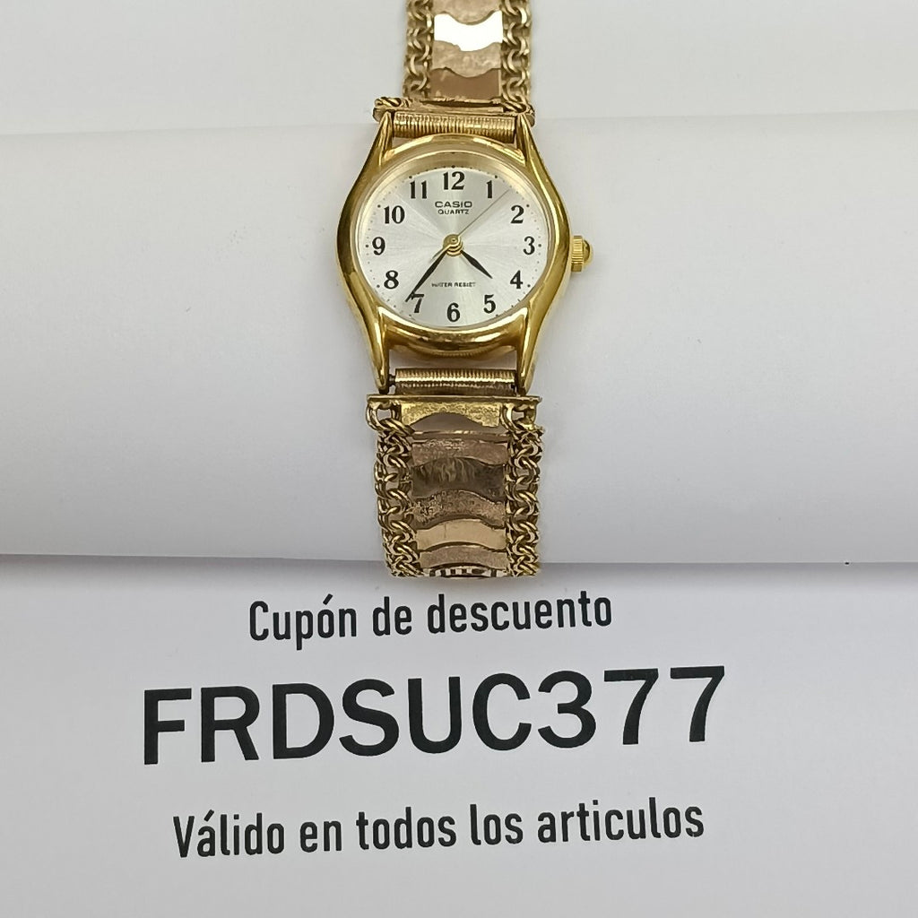 RELOJ CAJA ACERO PULSO ORO ORO 8 K 23.4 GRMS (SEMINUEVO)