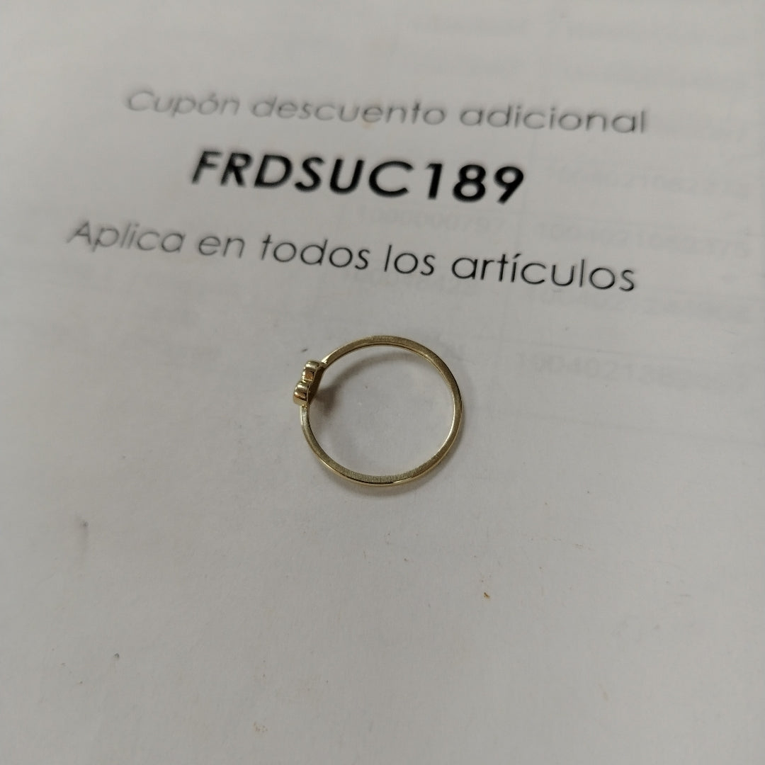 ANILLOS ANILLITO FIG CORAZON 10K TALLA 8 1.1 GR (NUEVO)