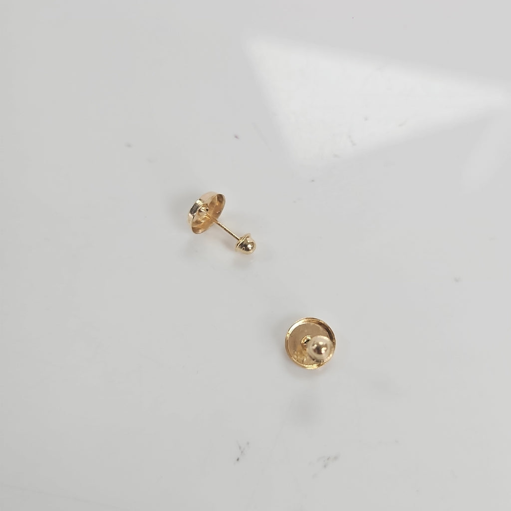 BROQUELES BROQUEL FIG BOTON C CIRCONIA 14K 0.2916 GR (NUEVO)