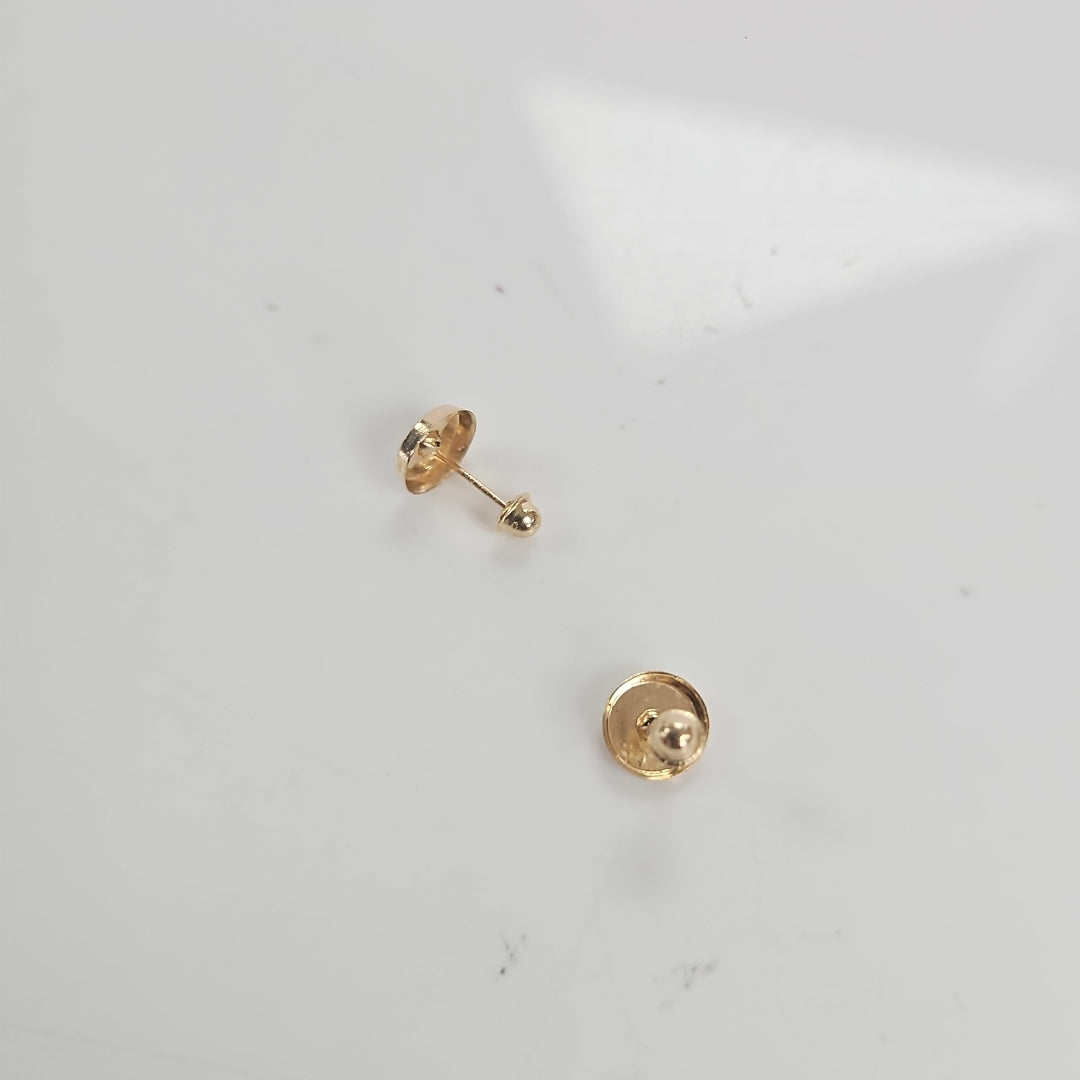 BROQUELES BROQUEL FIG BOTON C CIRCONIA 14K 0.2916 GR (NUEVO)