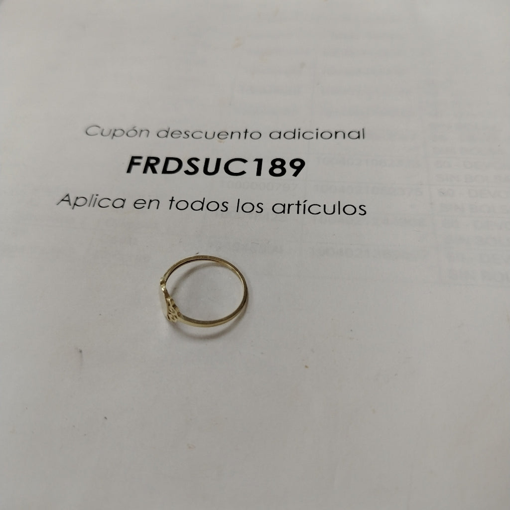 ANILLOS ANILLITO 10K TALLA 8 1 GR (NUEVO)