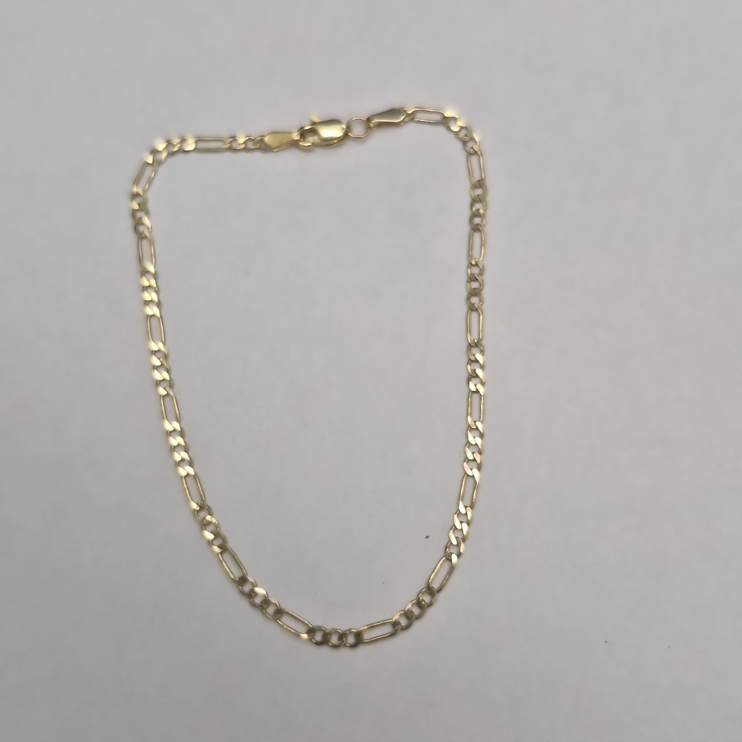 PULSERA TEJIDO 3X1 14K 21 CM 2.3 GR (NUEVO)