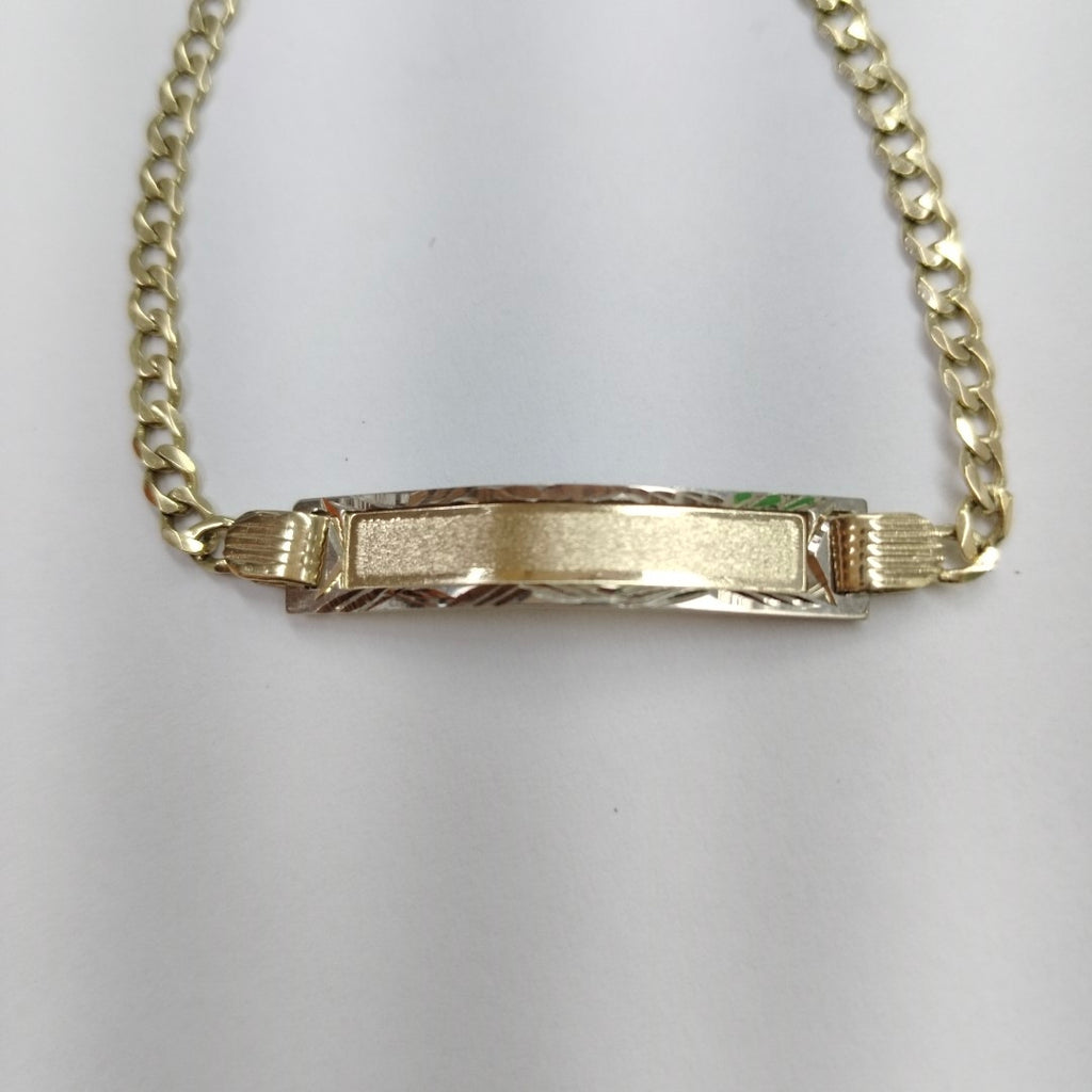 PULSERA ESCLAVA BARBADA 14K 16 CM 3.8 GR (NUEVO)