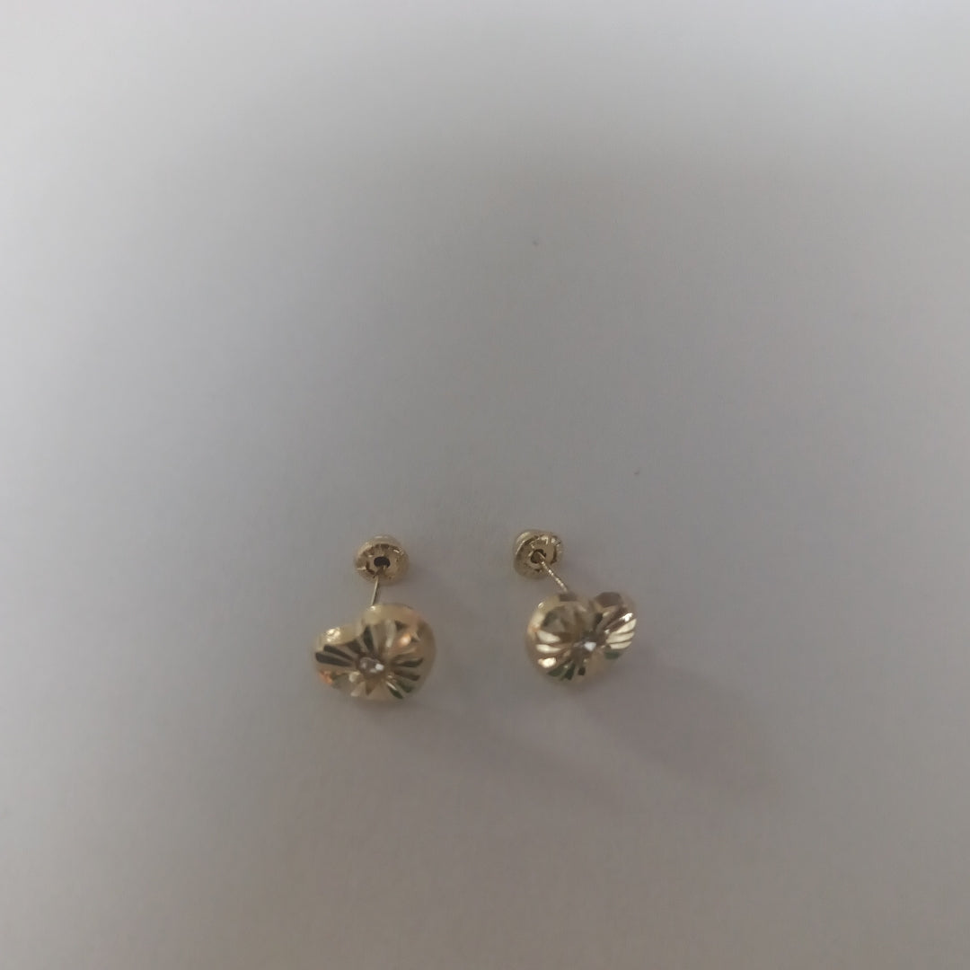 BROQUELES BROQUEL FIG CORAZON C CIRCONIA 14K 0.2603 GR (NUEVO)