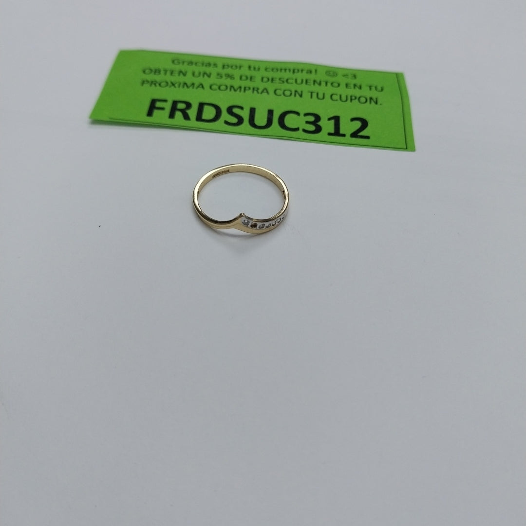 ANILLOS CON CIRCONIAS 14K TALLA 7 1 GR (NUEVO)