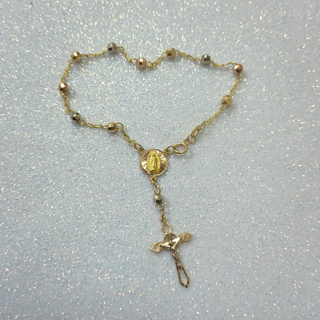 PULSERA DECENARIO COMBINADO 14K 18 CM 3.3 GR (NUEVO)
