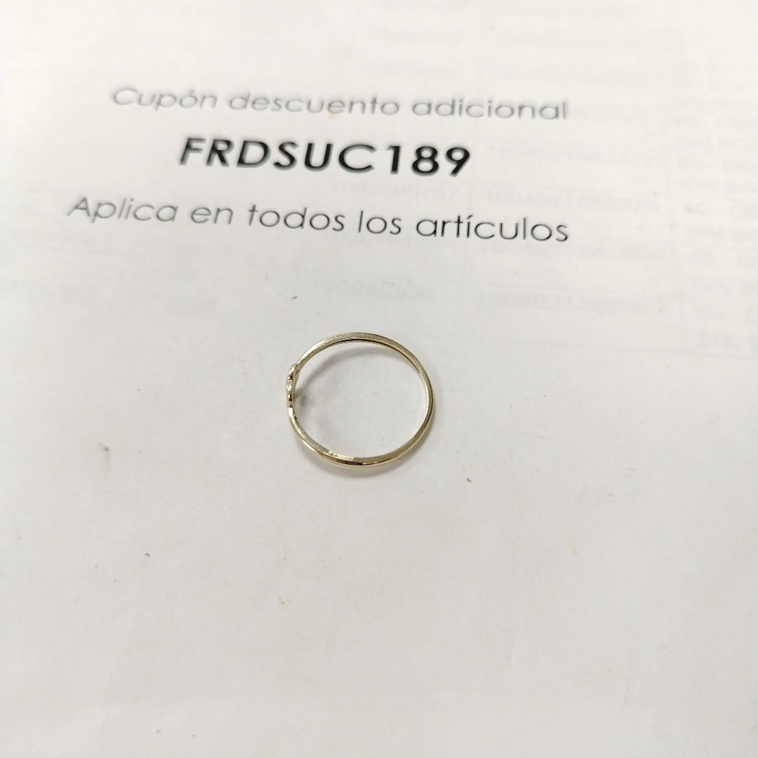 ANILLOS ANILLITO FIG CORAZON 10K TALLA 9 0.9 GR (NUEVO)