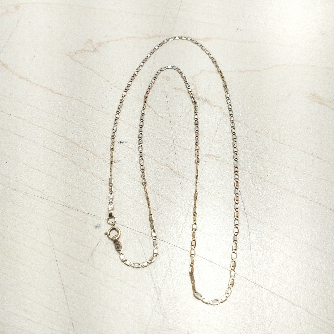 CADENA ORO COMBINADO 10 K 2.1 GRMS (SEMINUEVO)