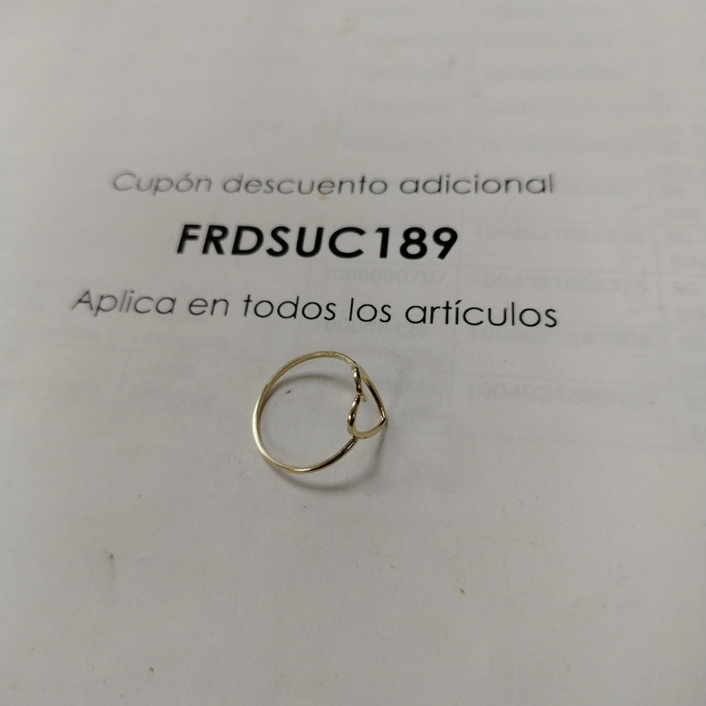 ANILLOS ANILLITO FIG CORAZON 10K TALLA 8 0.8 GR (NUEVO)