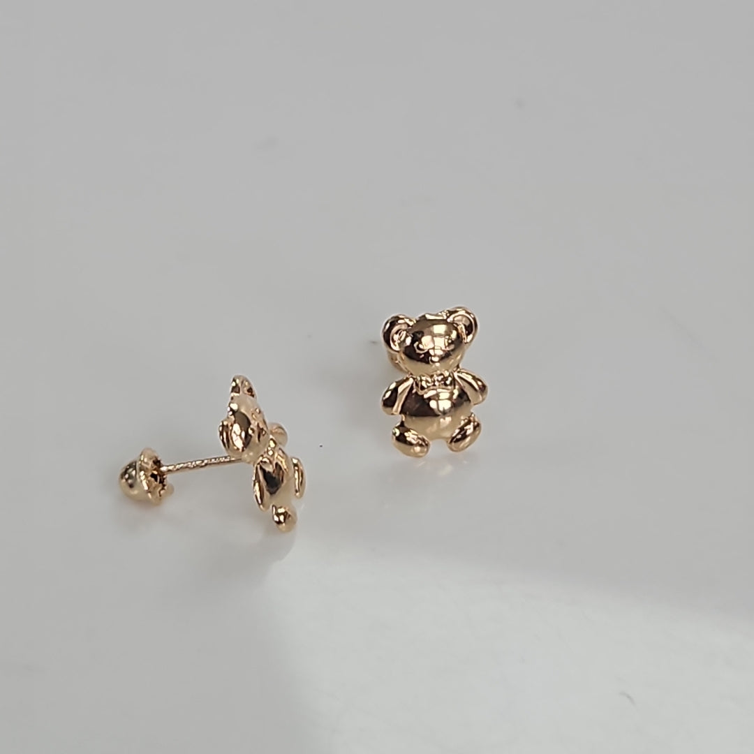 BROQUELES BROQUEL FIG OSO 14K 0.2592 GR (NUEVO)