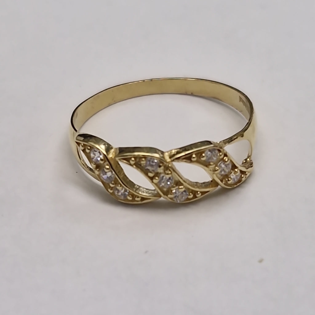 ANILLOS C CIRCONIAS 14K TALLA 7 1.3 GR (NUEVO)