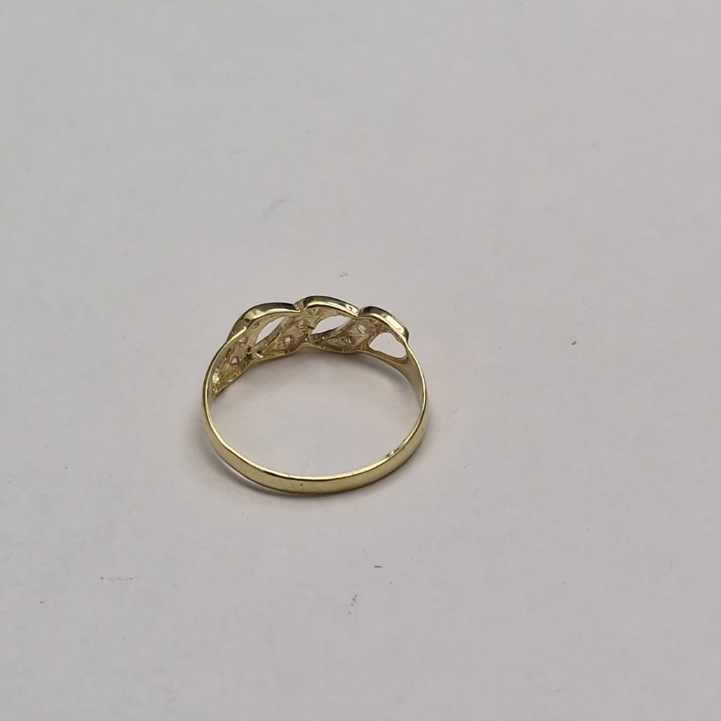 ANILLOS C CIRCONIAS 14K TALLA 7 1.3 GR (NUEVO)