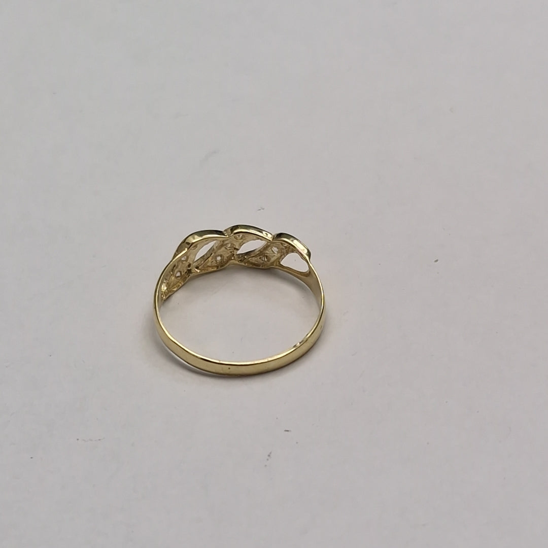 ANILLOS C CIRCONIAS 14K TALLA 7 1.3 GR (NUEVO)