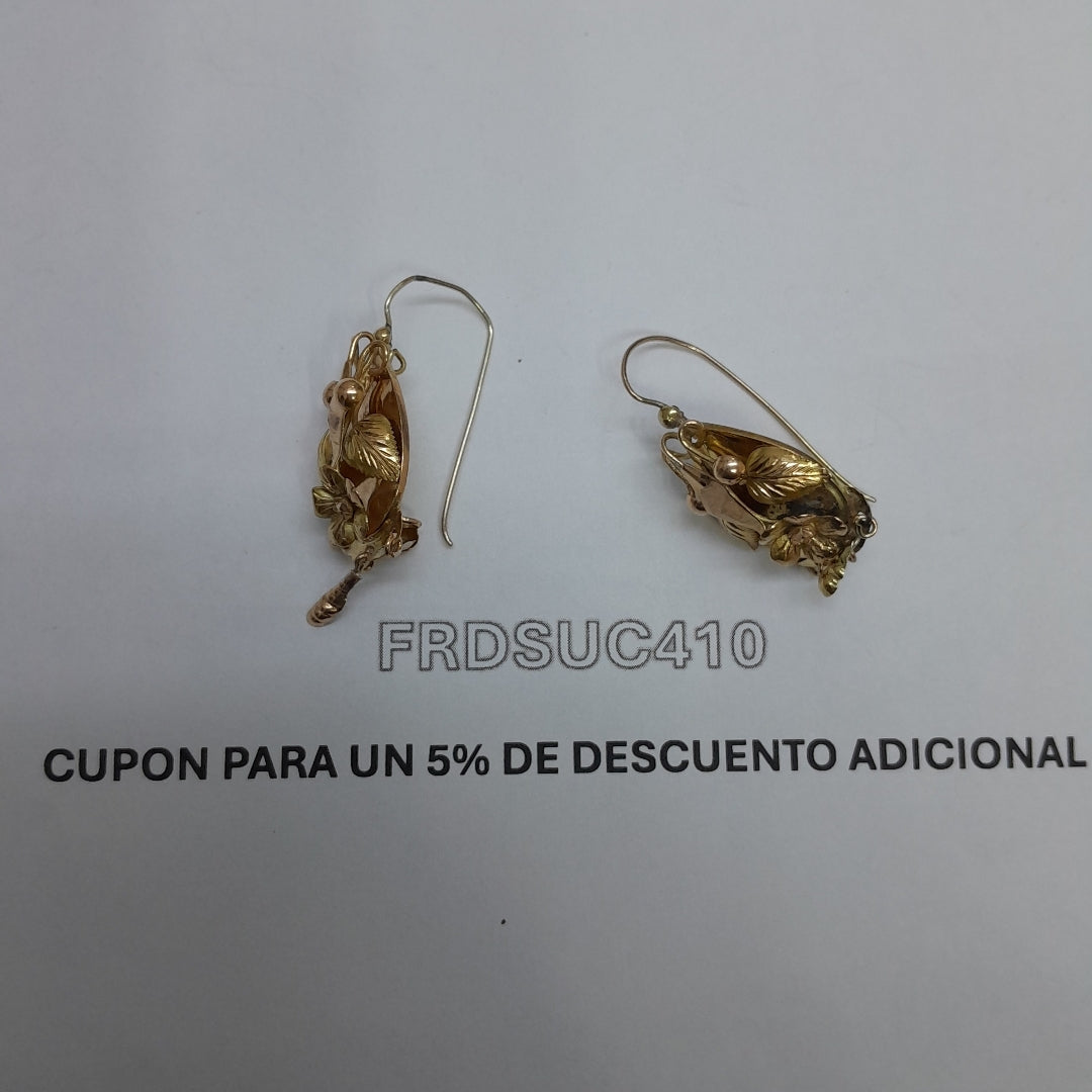 ARETES PAR ORO 10 K 4,20 GRMS (SEMINUEVO)