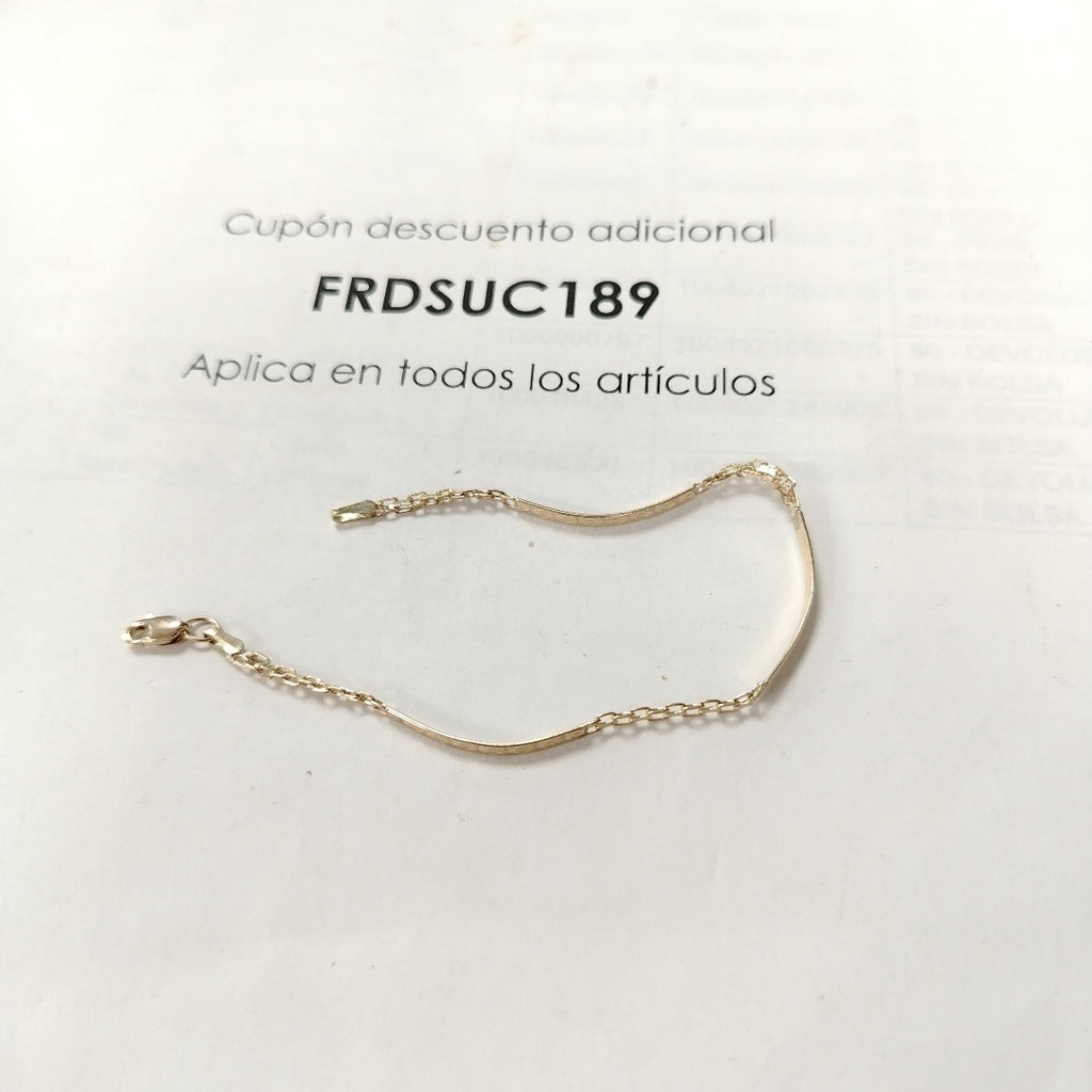 PULSERA ESPECIAL 10K 18 CM 2.5 GR (NUEVO)