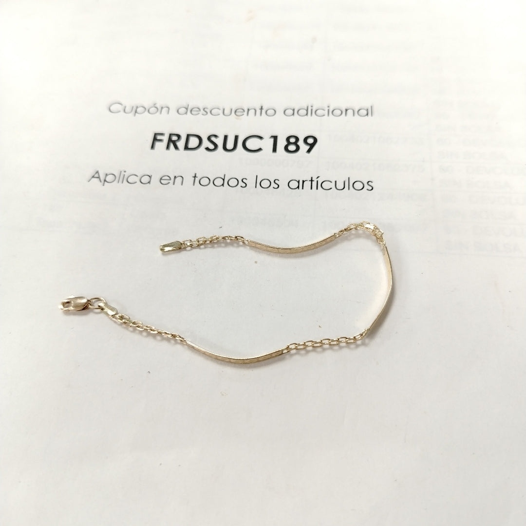 PULSERA ESPECIAL 10K 18 CM 2.5 GR (NUEVO)