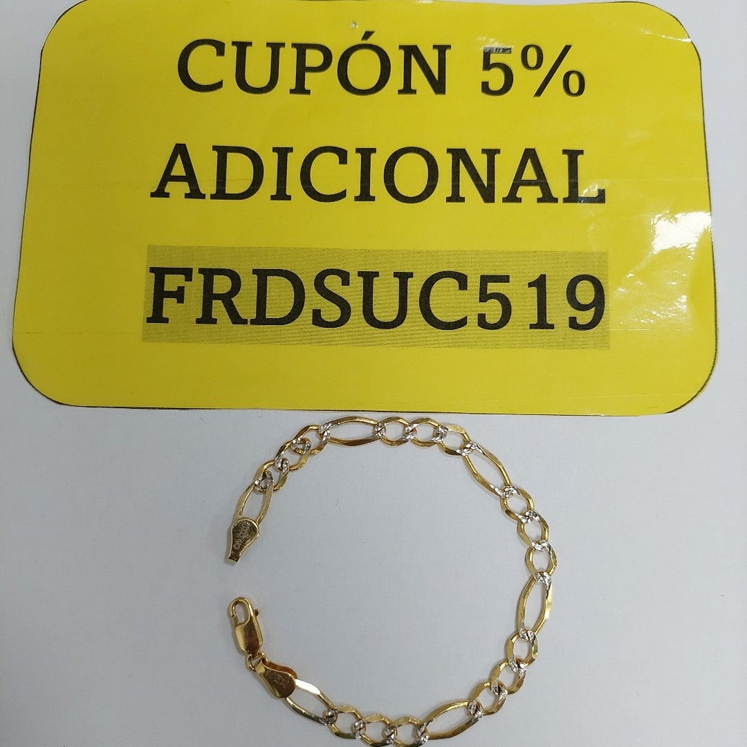 PULSERAS TEJIDO 3X1 ORO 14K 18 CM 5.9 GR (NUEVO)