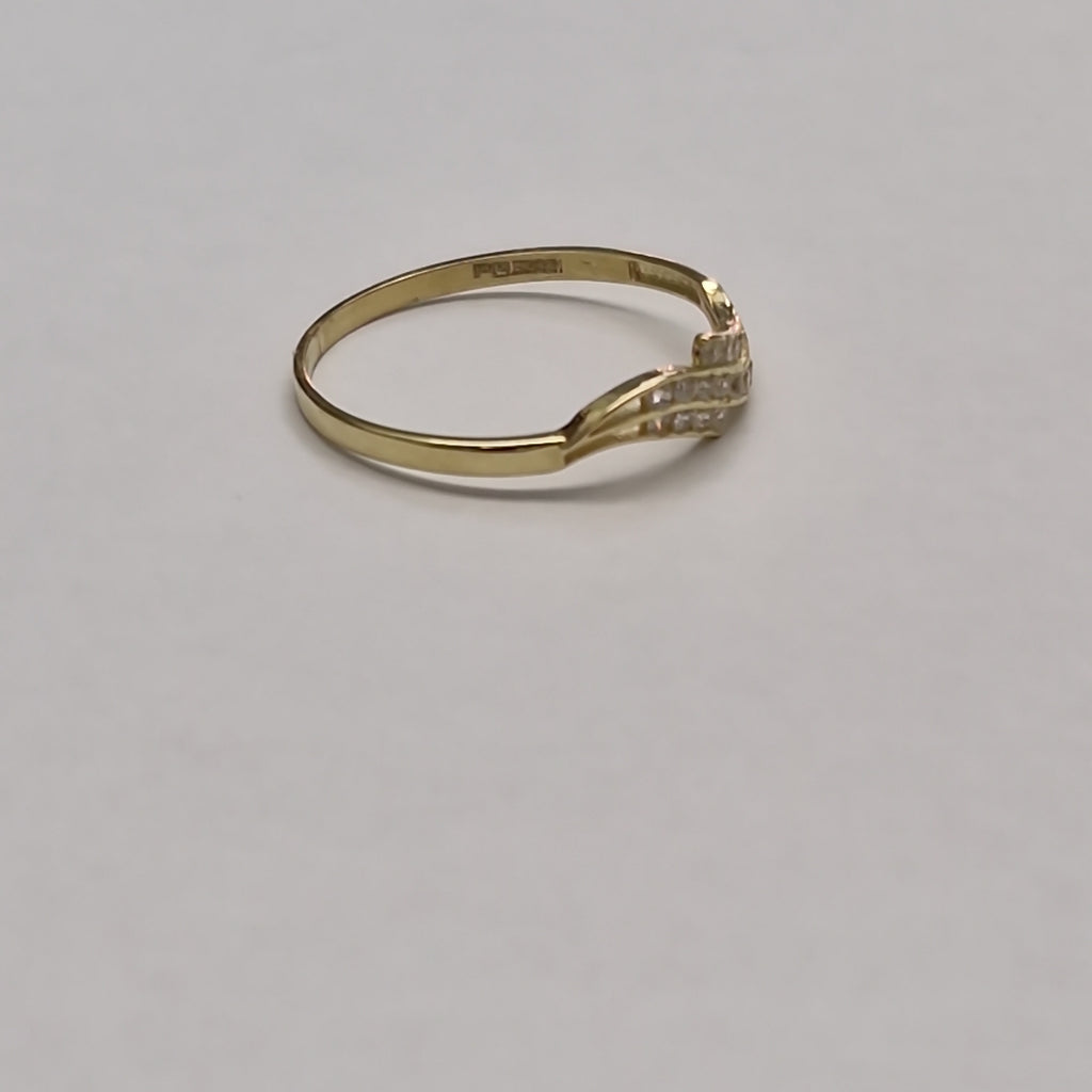 ANILLOS C CIRCONIAS 14K TALLA 8 0.8 GR (NUEVO)
