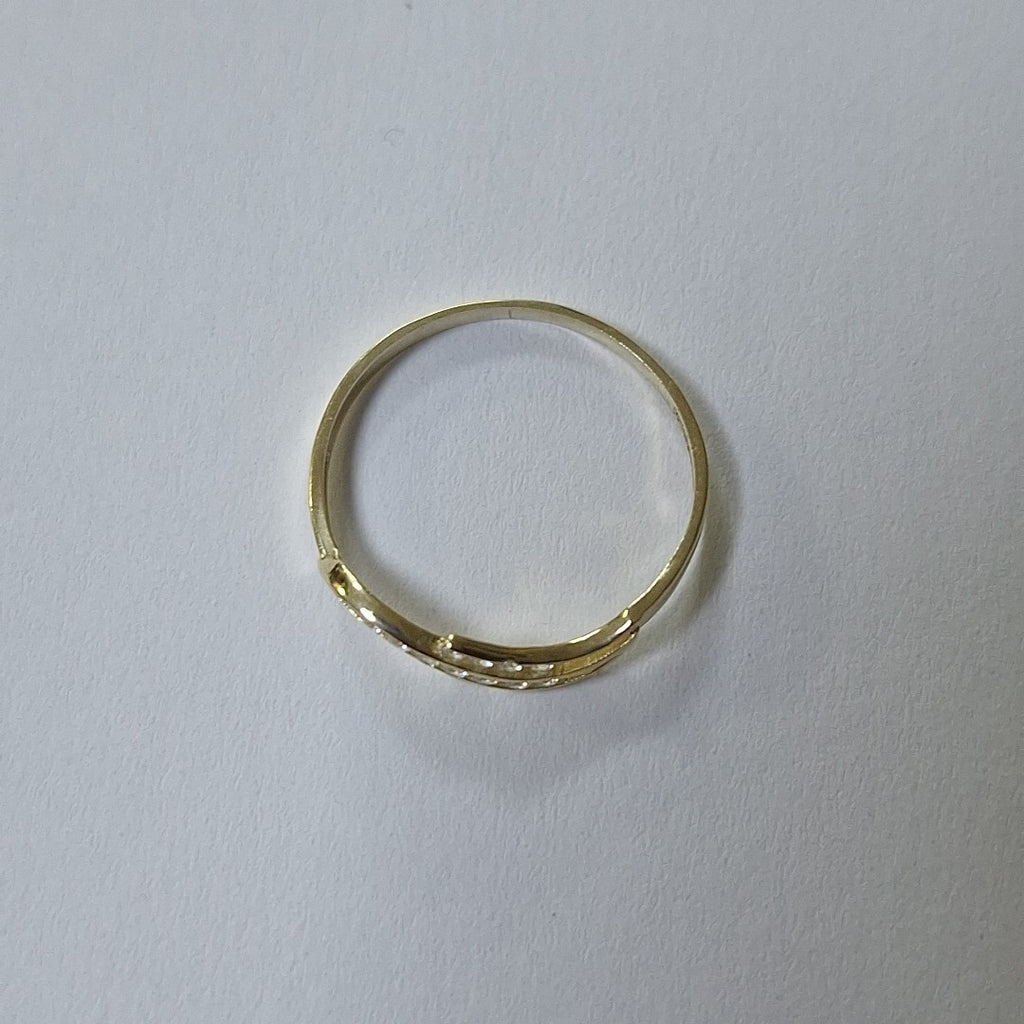 ANILLOS CON CIRCONIAS 14K TALLA 7 0.9 GR (NUEVO)