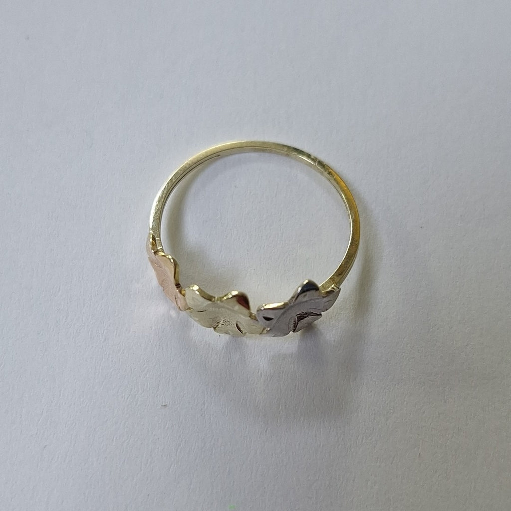 ANILLOS ANILLITO FIG FLORES 10K TALLA 7 1.2 GR (NUEVO)