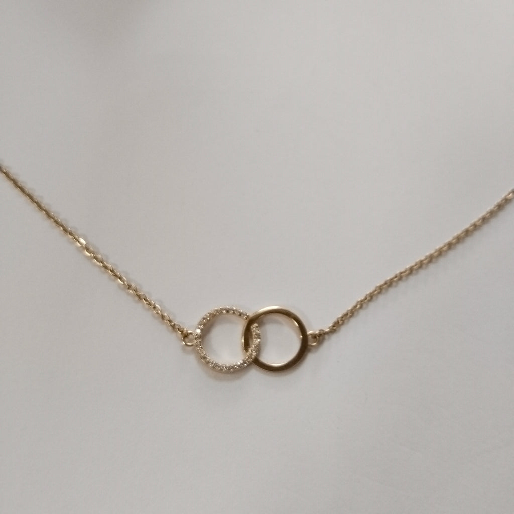 PULSERA TEJIDO ESPECIAL FIG AROS UNIDOS C CIRCS 14K 18 CM 2.1 GR (NUEVO)