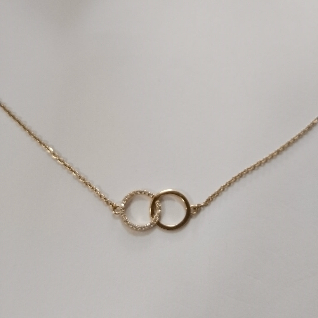 PULSERA TEJIDO ESPECIAL FIG AROS UNIDOS C CIRCS 14K 18 CM 2.1 GR (NUEVO)