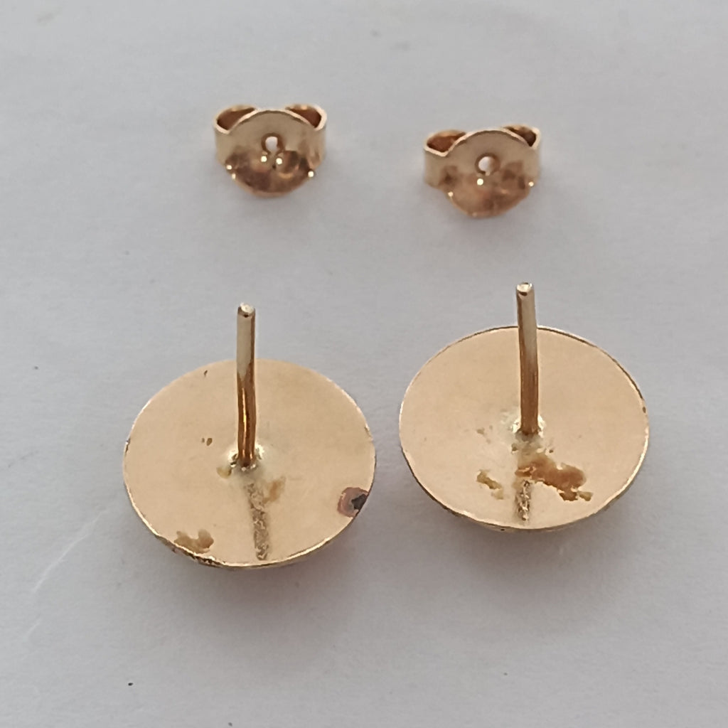 ARETES PAR ORO, ORO COMBINADO 14 K 2.3 GRMS (SEMINUEVO)