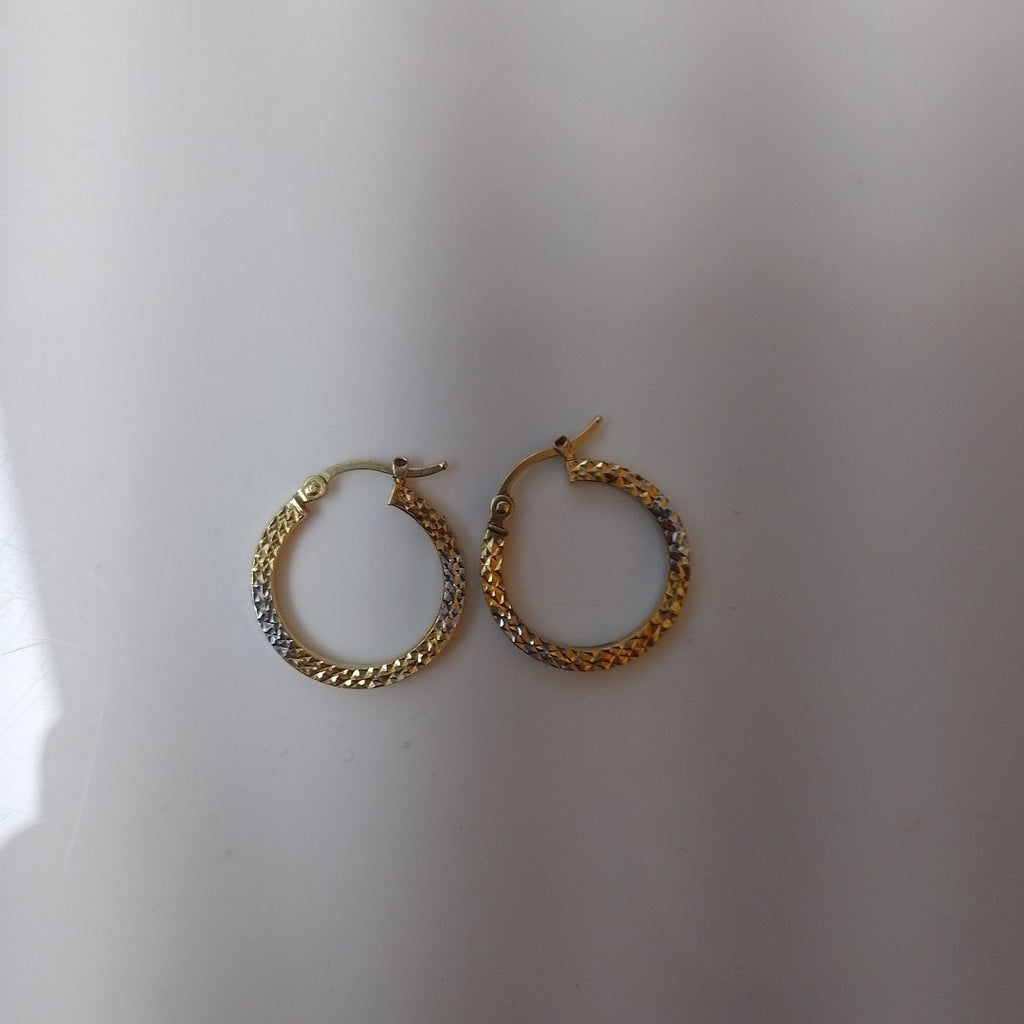 ARRACADAS PAR ORO, RODIADO 14 K 1.6 GRMS (SEMINUEVO)
