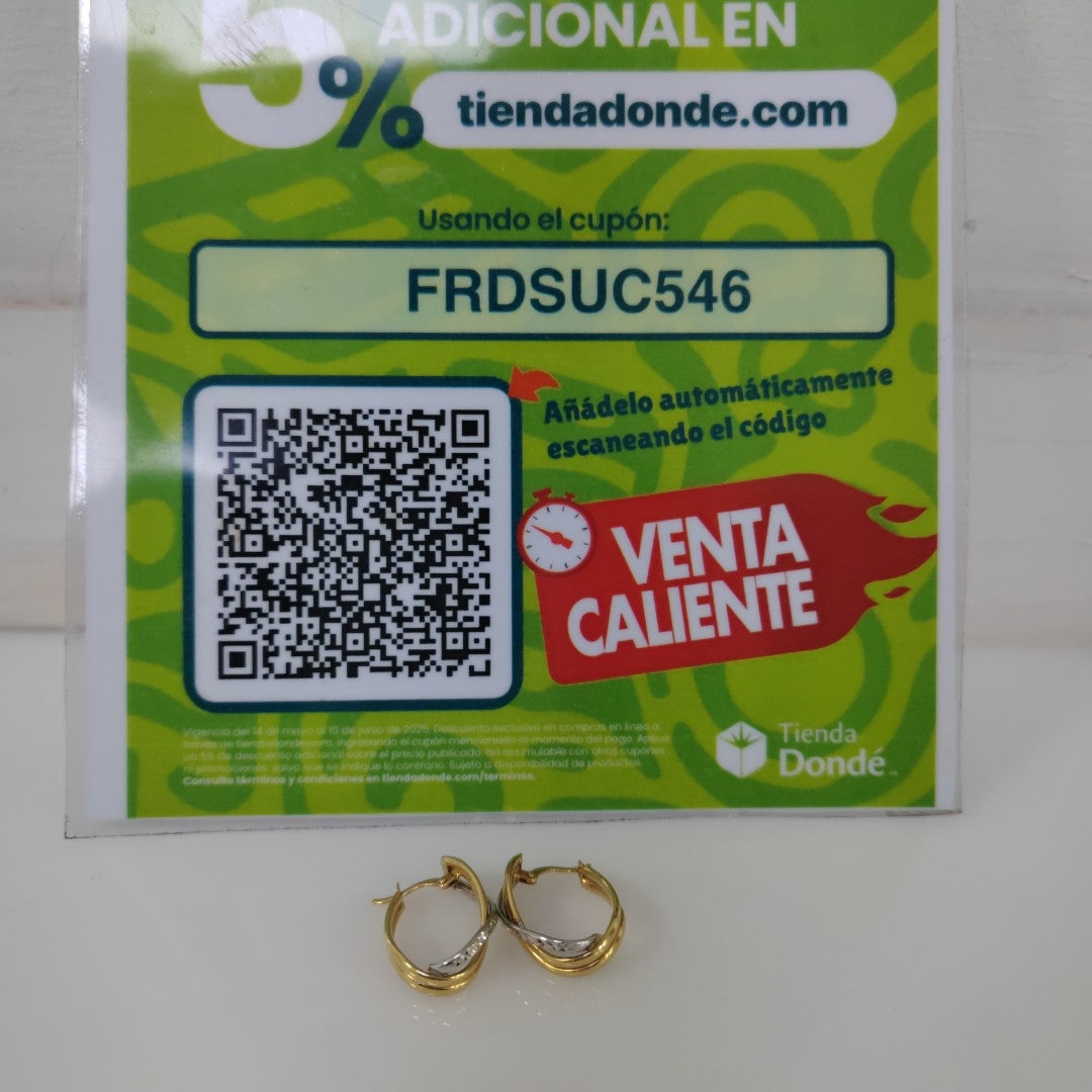 ARRACADAS PAR ORO 14 K 2.9 GRMS (SEMINUEVO)