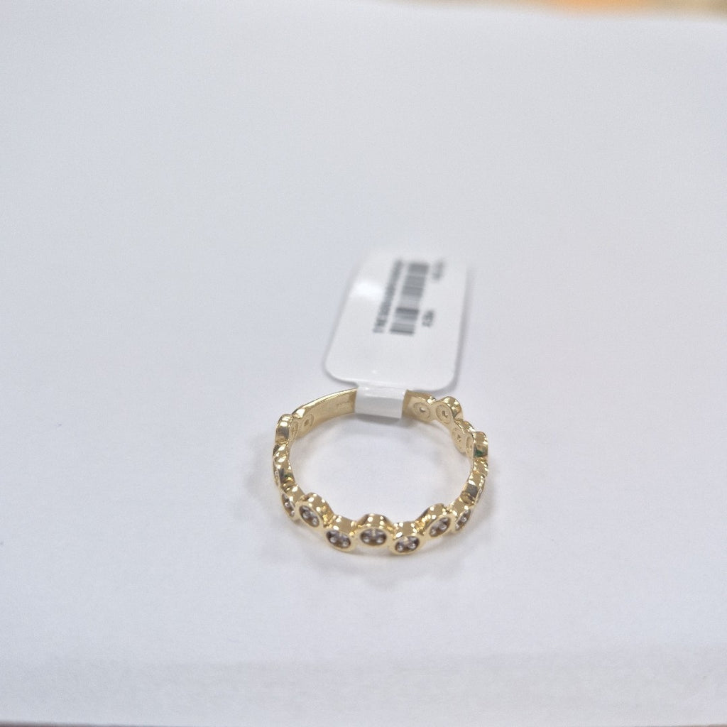 ANILLO ANILLITO C CIRCONIAS 14K 7.5 TALLA 2.3 GR (NUEVO)