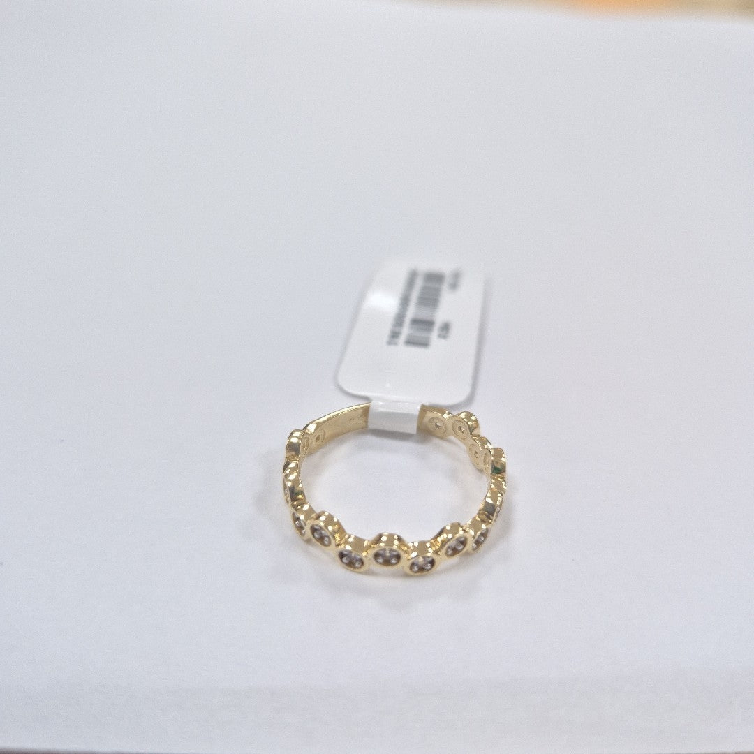 ANILLO ANILLITO C CIRCONIAS 14K 7.5 TALLA 2.3 GR (NUEVO)