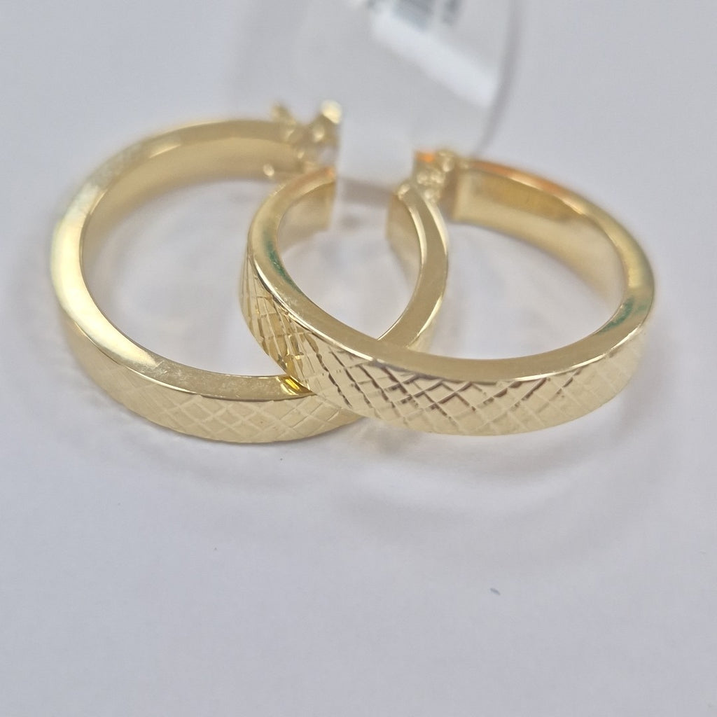 ARETES TEJIDO ARRACADAS FACETADAS 14K 3 GR (NUEVO)