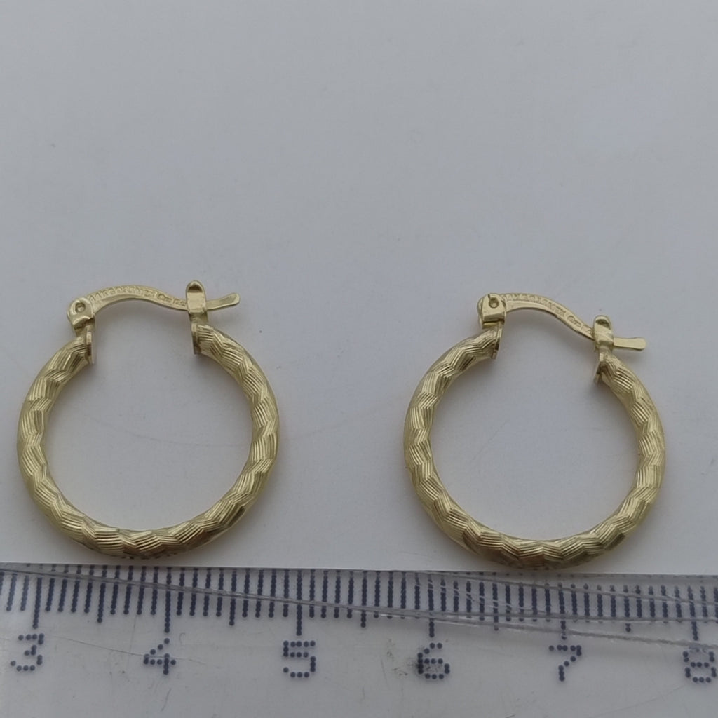 ARETES ARRACADAS LABRADAS 14K 2.2 GR (NUEVO)