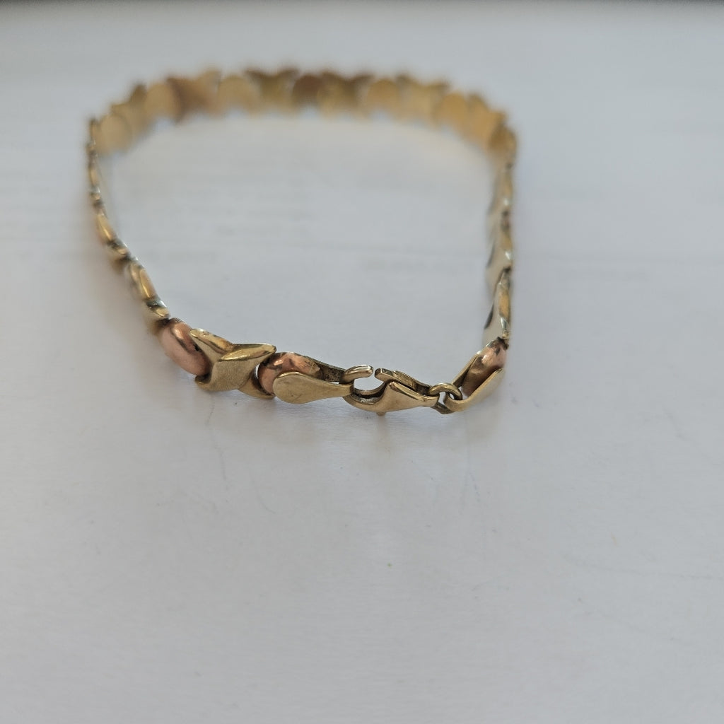 PULSERA ORO COMBINADO 10 K 5,60 GRMS (SEMINUEVO)
