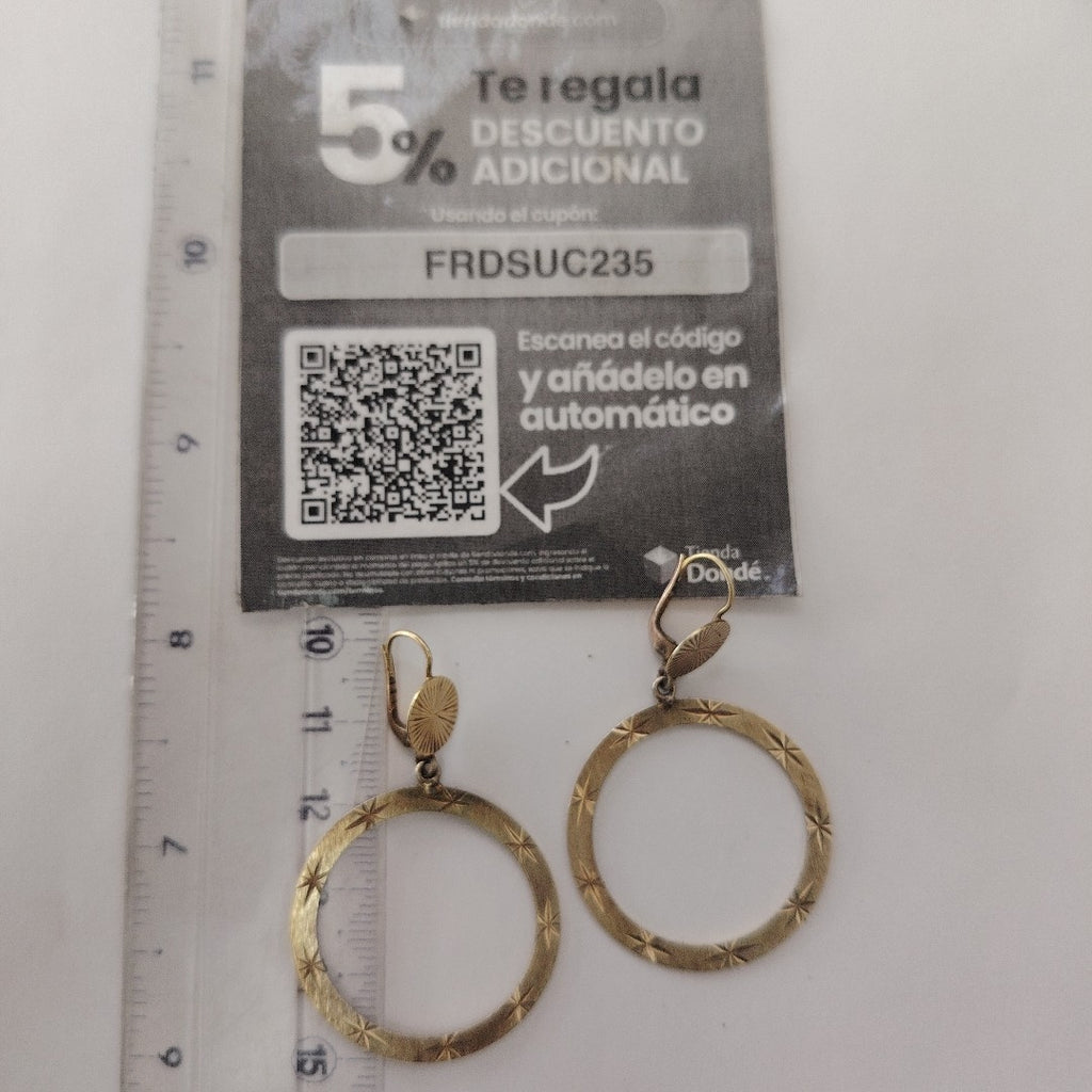 ARETES PAR ORO 14 K 6.2 GRMS (SEMINUEVO)