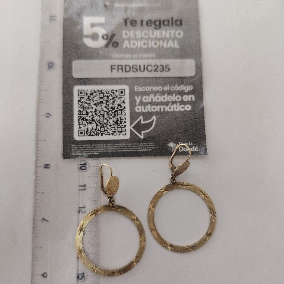 ARETES PAR ORO 14 K 6.2 GRMS (SEMINUEVO)