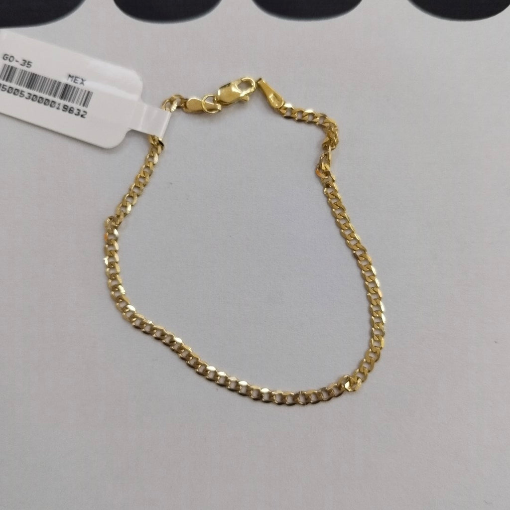 PULSERA TEJIDO BARBADA 14K 18 CM 2.1 GR (NUEVO)