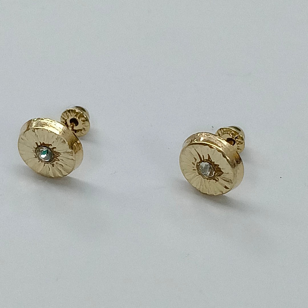 BROQUELES BROQUEL FIG BOTON C CIRCONIA 14K 0.2916 GR (NUEVO)