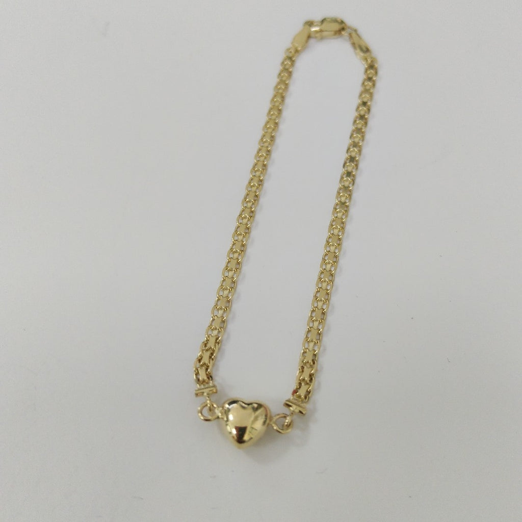 PULSERA ESPECIAL C CORAZON 14K 18 CM 2.7 GR (NUEVO)