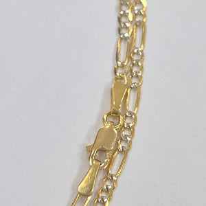 CADENA 3X1 DIAMANTADA 14K 55 CM 5 GR (NUEVO)