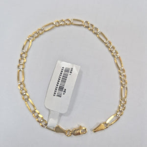 PULSERA 3X1 DIAMANTADA 14K 21 CM 5.2 GR (NUEVO)