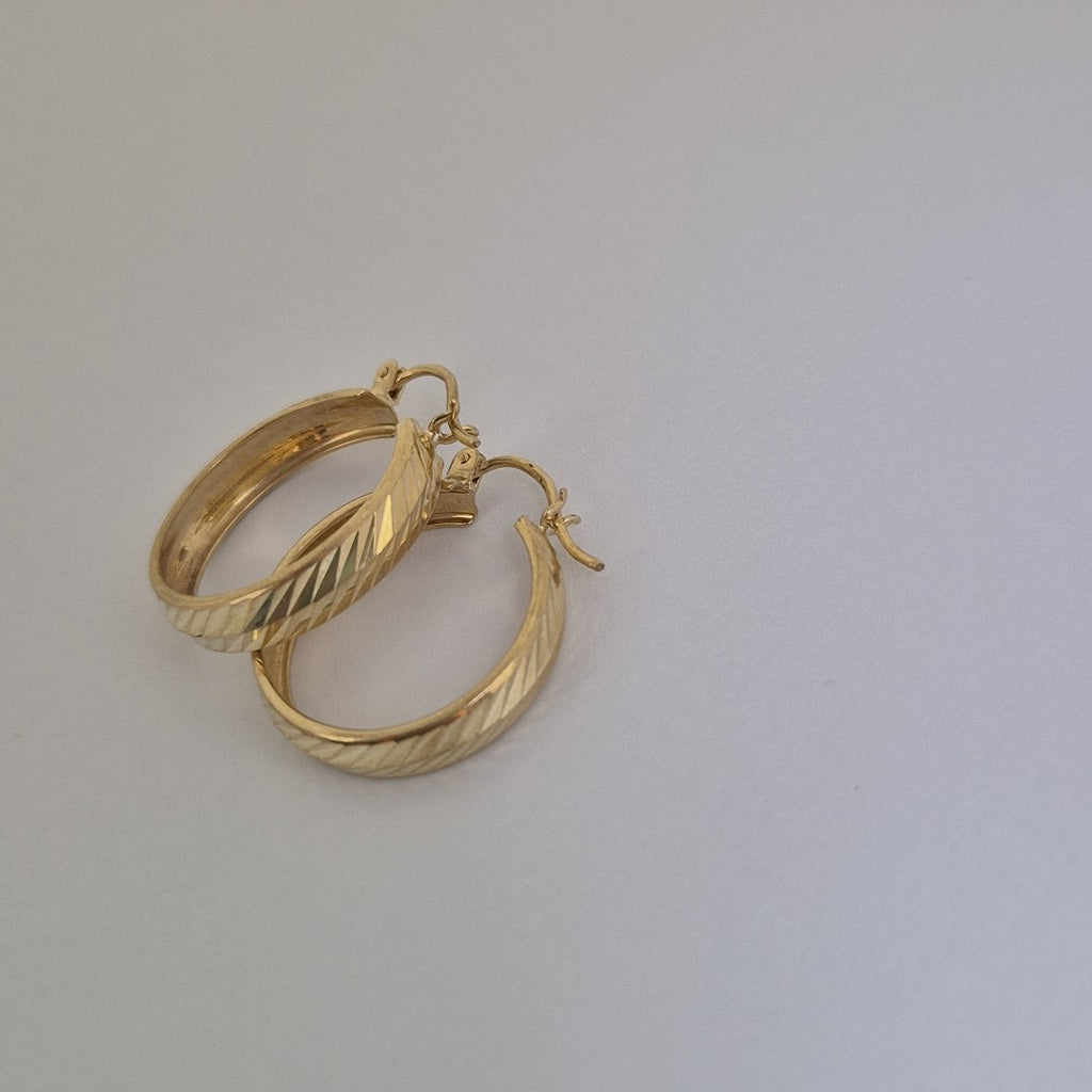 ARETES ARRACADAS LABRADAS 10K 2.2 GR (NUEVO)