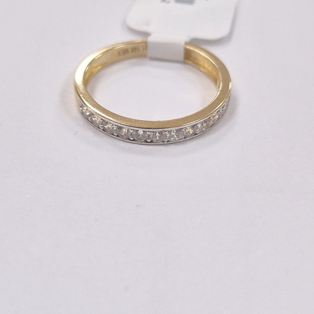 ANILLO ANILLITO C CIRCONIAS 14K 7 TALLA 2.1 GR (NUEVO)