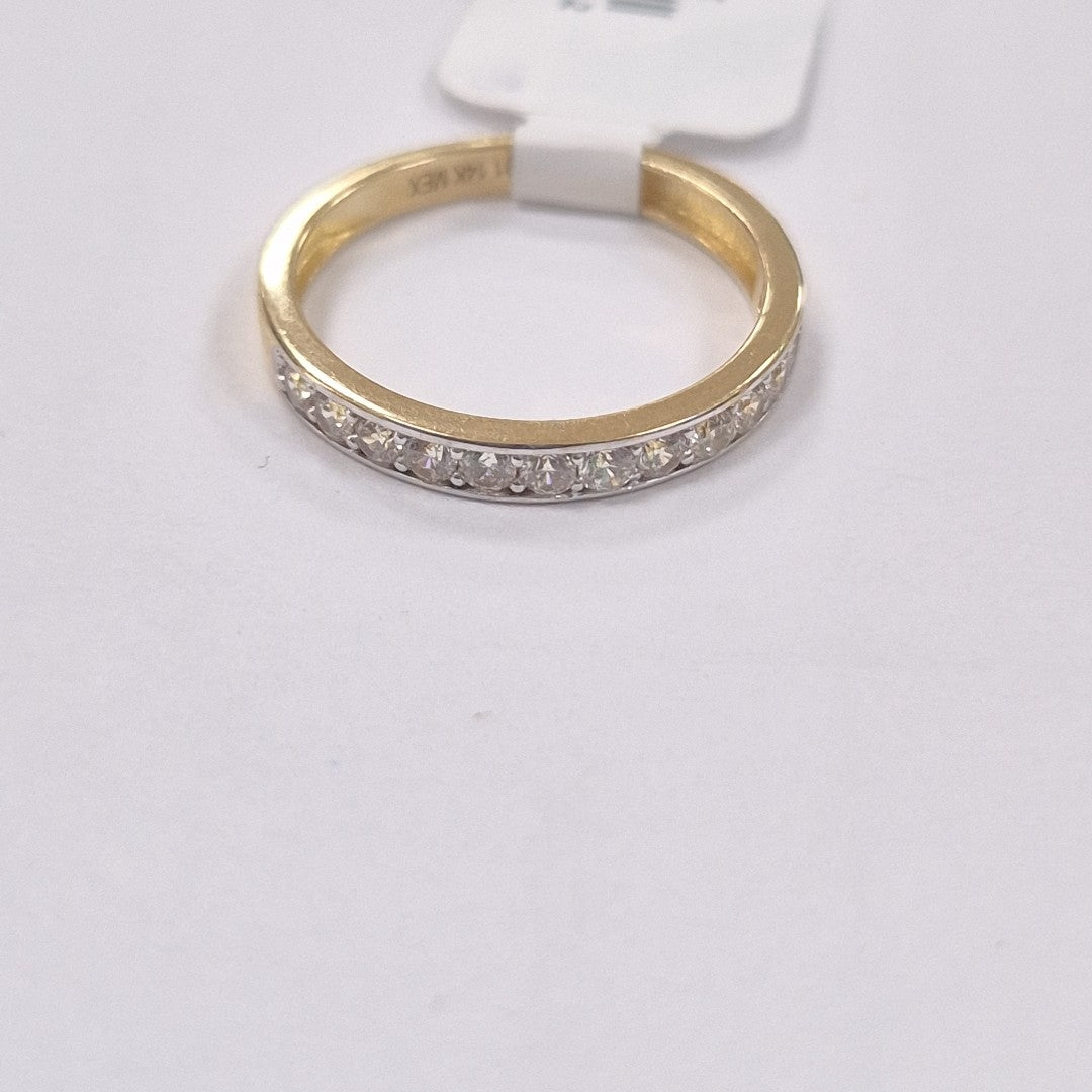 ANILLO ANILLITO C CIRCONIAS 14K 7 TALLA 2.1 GR (NUEVO)