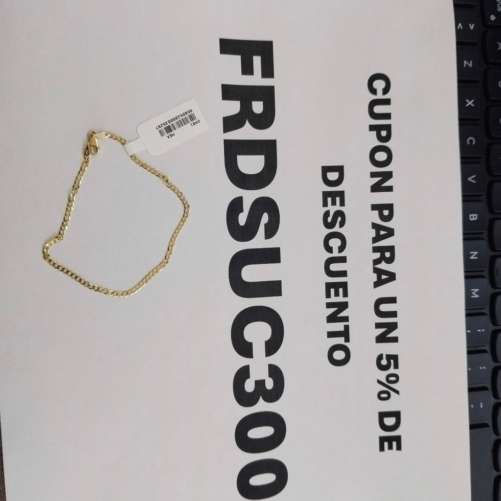 PULSERA BARBADA 14K 21 CM 2.3 GR (NUEVO)