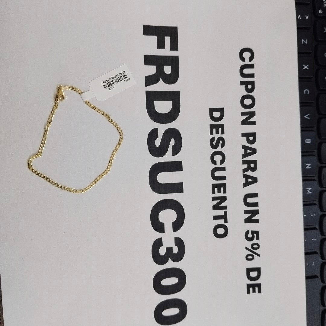 PULSERA BARBADA 14K 21 CM 2.3 GR (NUEVO)