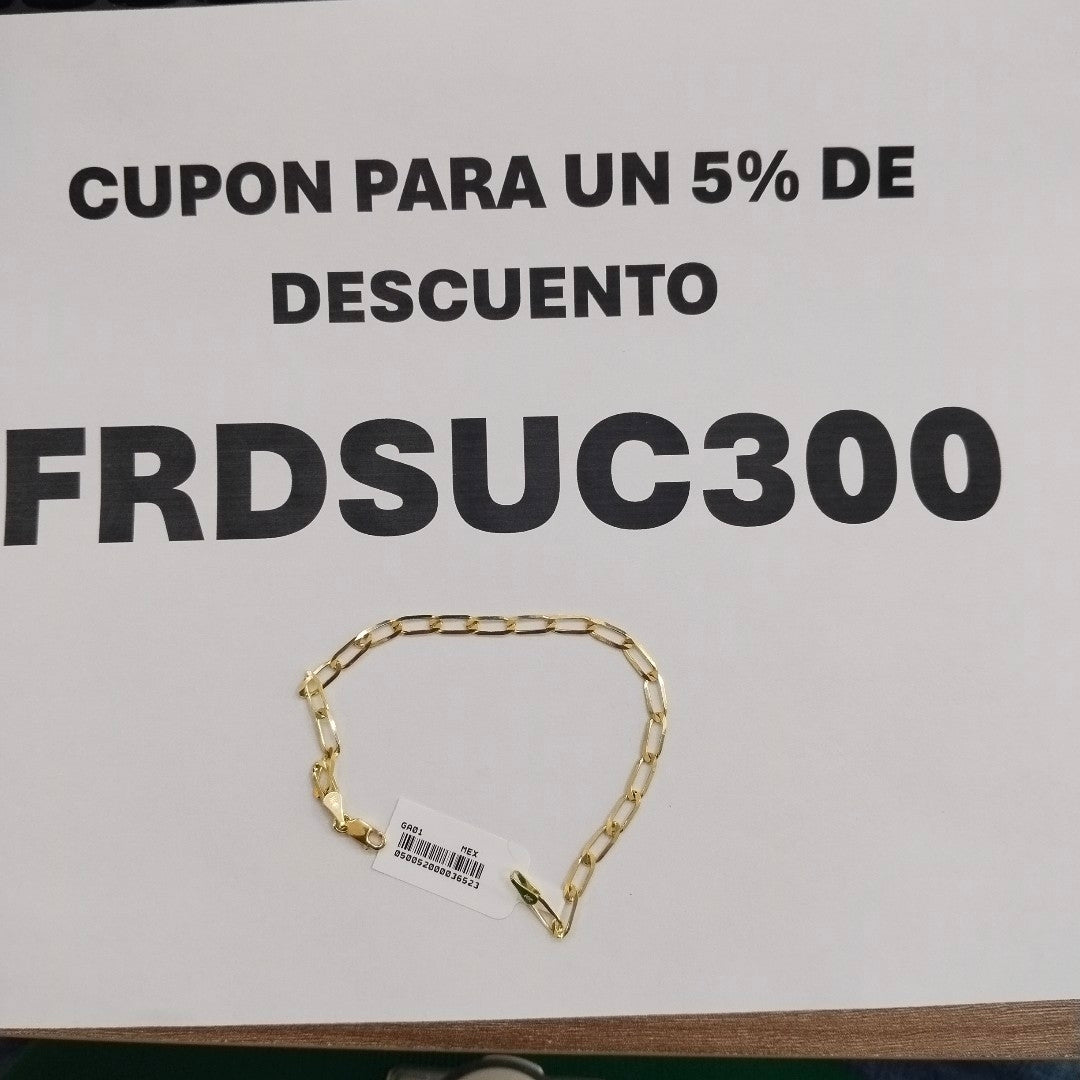 PULSERA ESLABON 14K 21 CM 4.2 GR (NUEVO)