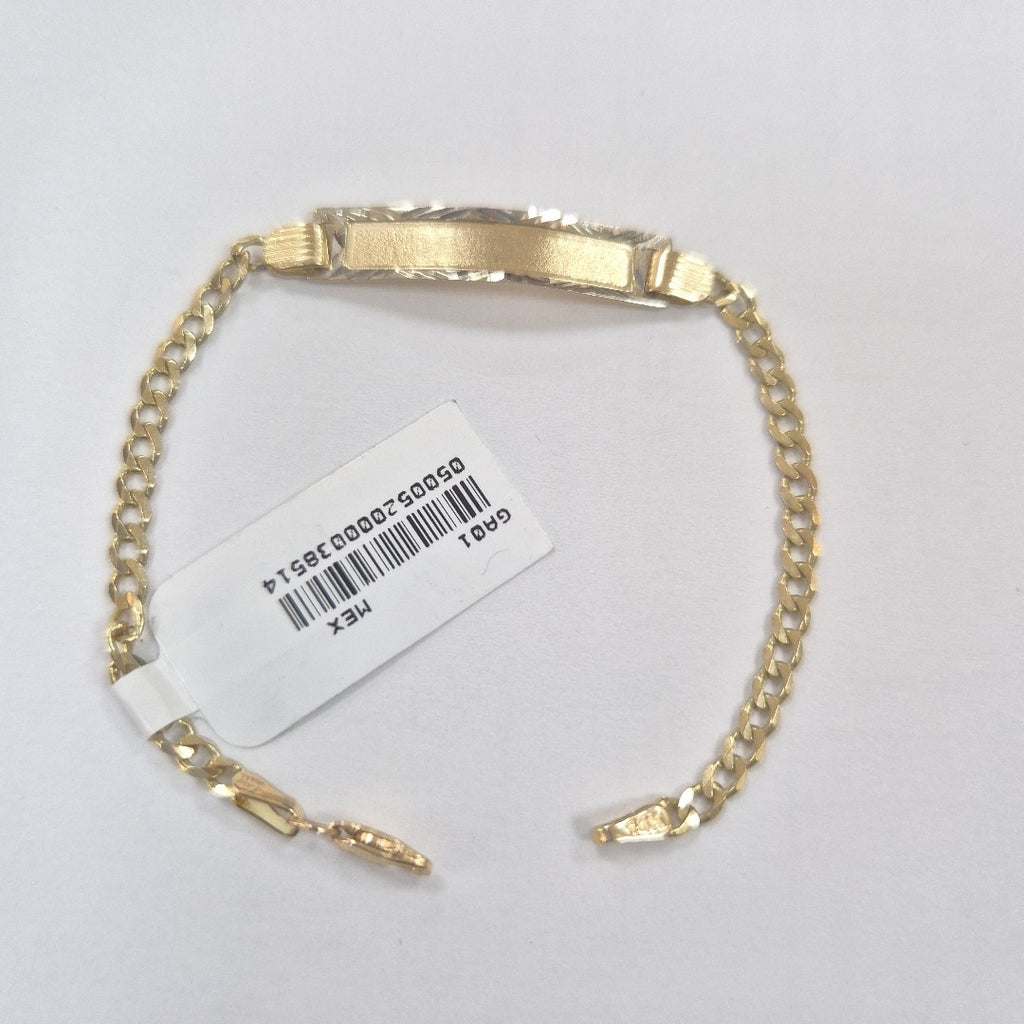 PULSERA ESCLAVA BARBADA 14K 16 CM 3.8 GR (NUEVO)