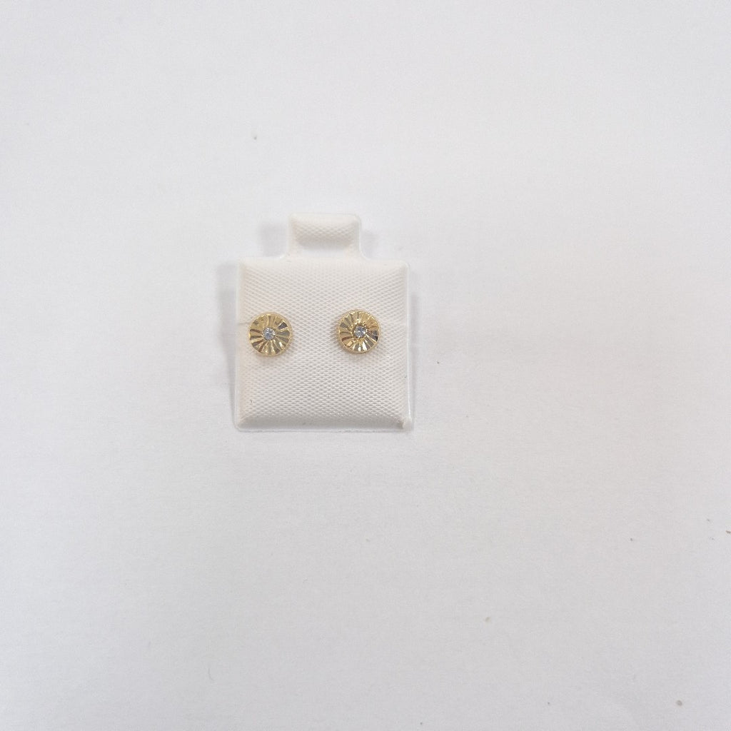 BROQUELES BROQUEL FIG BOTON C CIRCONIA 14K 0.2916 GR (NUEVO)